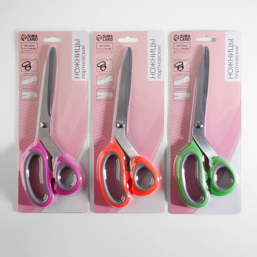 Ножницы портновские, скошенное лезвие, 10", 23 см, розовые