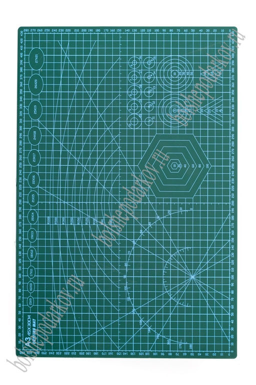 Коврик для рукоделия двухсторонний А3 (SF-6074) зеленый УЦЕНКА