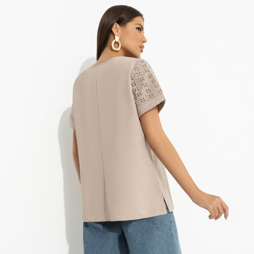 Туника свободная Лучше некуда (бежевая) - Charutti фото 5