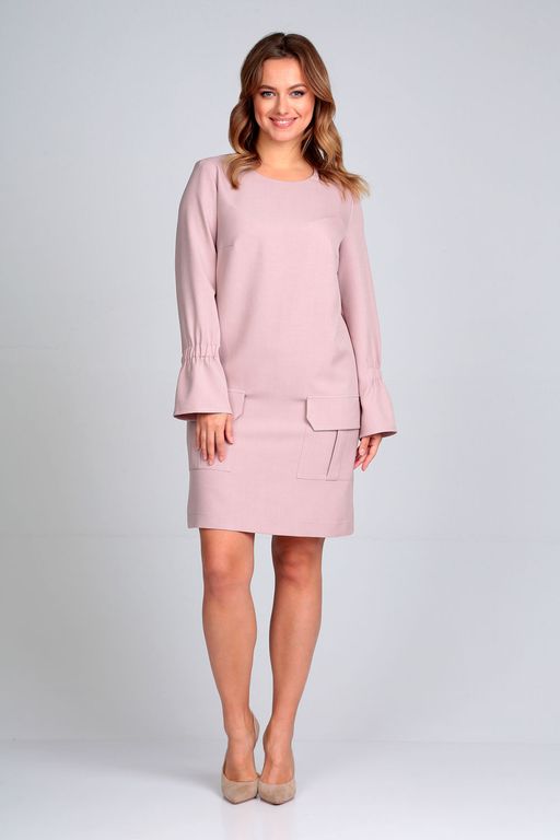Платье Liona Style 782 пудровый