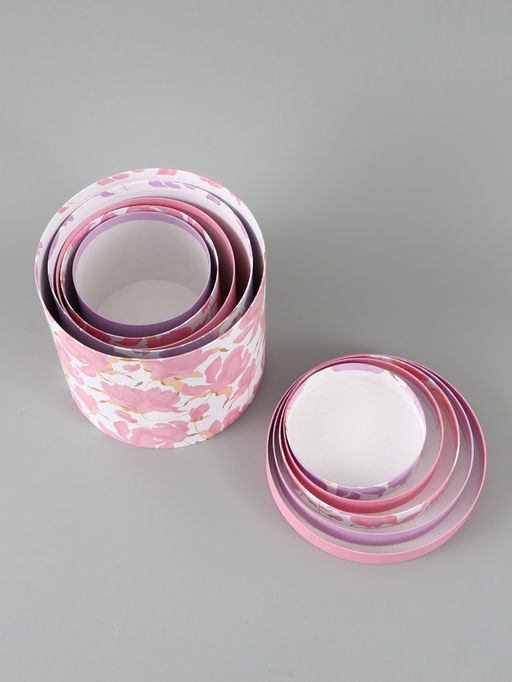 Набор шляпных коробок 5 в 1 «Нежные лилии», 13 × 14 ‒ 19.5 × 22 см