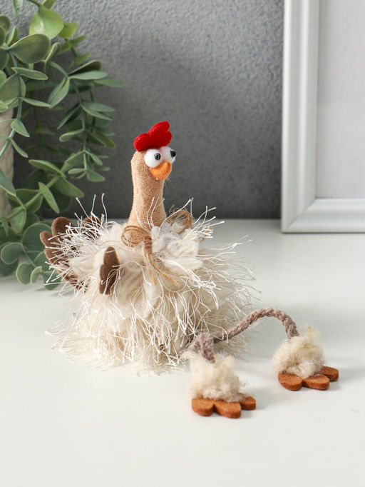 Фигурка Пушистая курочка, длинные ножки, 7?5?17 см