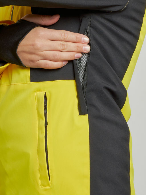 Горнолыжная куртка женская зимняя желтого цвета 3105J - Chunmai фото 7