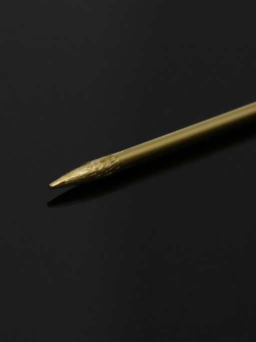 Основа Брошь-игла с шариком d=1.2 см (набор 5 шт.), L=7 см, площадка 1.5 см, цвет золото