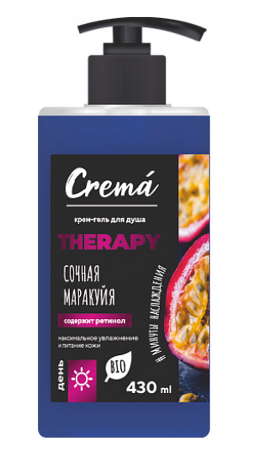 Гель для Душа 430мл CREMA Сочная Маракуйя - Flora фото 6