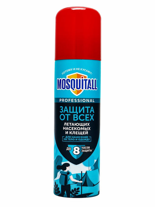 Аэрозоль Mosquitall от летающих насекомых и клещей репеллентный Mosquitall, 150 мл