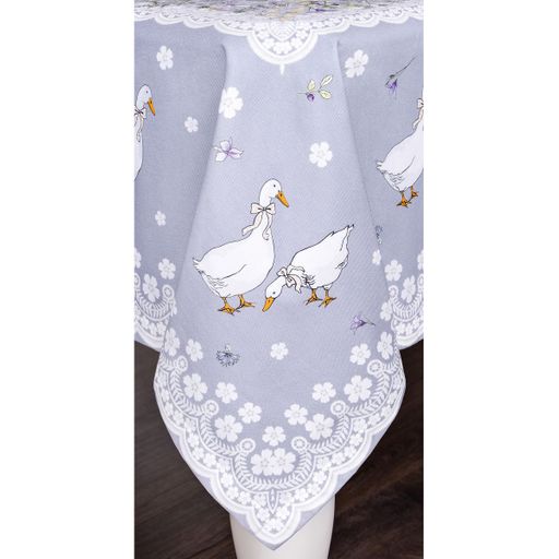 СКАТЕРТЬ ГУСИ ЛЕГАРД 180*140 СМ. СЕРЫЙ, 100 - Lefard фото 3