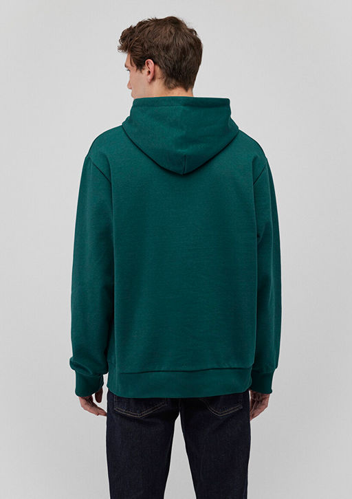 Y?lbas? Kopek Bask?l? Yesil Sweatshirt - Mavi фото 4