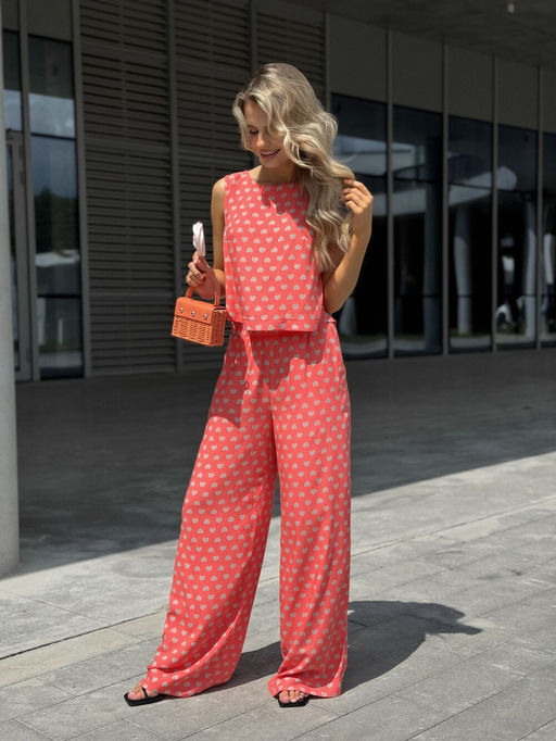 Костюм DilanaVIP 2111 розовый принт - Dilana vip фото 3