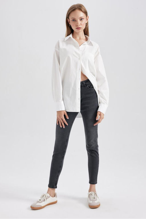 Джинсовые брюки скинни длиной до щиколотки с нормальной талией Rebeca - Defacto фото 4