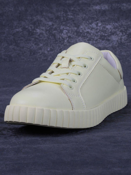 05-PDA175-2 YELLOW Кроссовки женские (натуральная кожа) - Фабричный китай фото 2