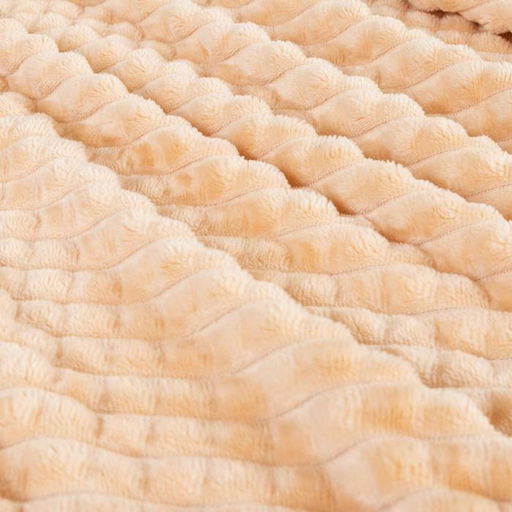 Плед Этель Клетка 200*220 см, цв.бежевый, корал-флис, 240гр/м2, 100% полиэстер  фото 2