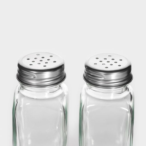 Набор для специй Доляна «Стандарт», 2 предмета: солонка, перечница 100 мл, стекло