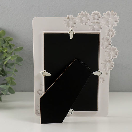 Фоторамка для фото 10×15 см «Незабудки», пластик, белая, 20×15 см