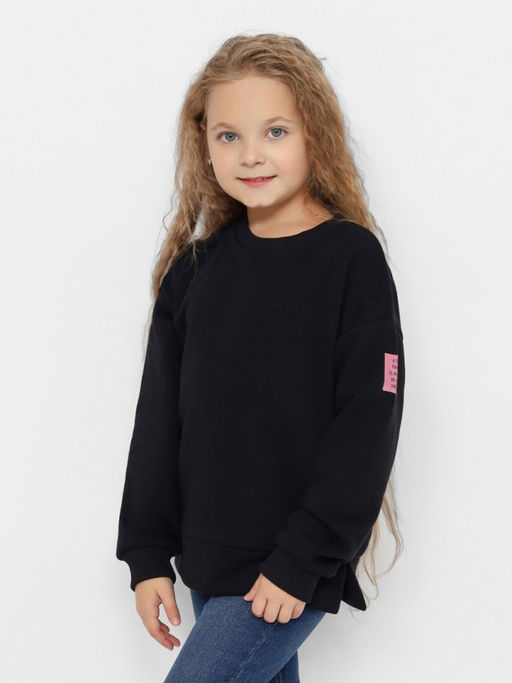 CRB wear/CWJG 63716-22-390 Джемпер для девочки,черный/Ex.Cherubino  фото 5
