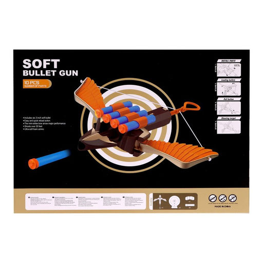 УЦЕНКА Арбалет Золотой орел, стреляет мягкими пулями, с мишенями, цвета МИКС