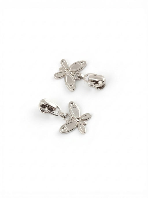 Бегунок для металлической молнии, №3, «Бабочка», 10 шт., цвет никель