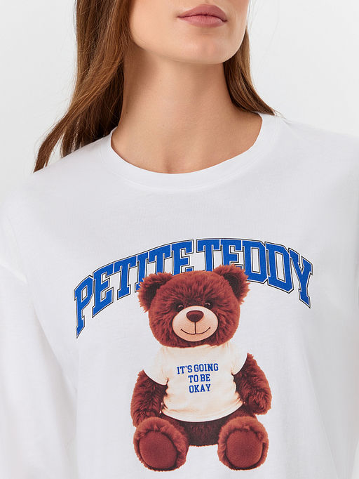 Комплект женский домашний с надписью Petite teddy - Mark formelle фото 5