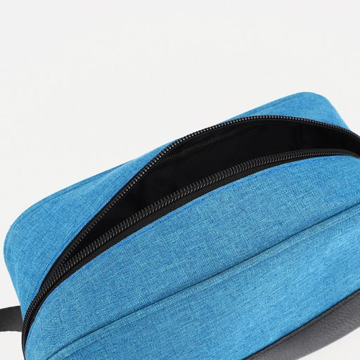 Косметичка дорожная на молнии, с ручкой, цвет голубой - Simaland фото 3