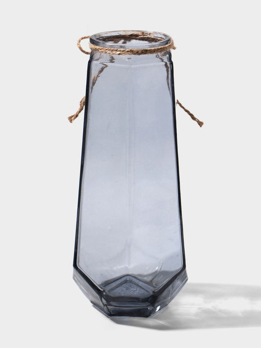 Ваза «Калли», 21×9.5 см, стекло, серая