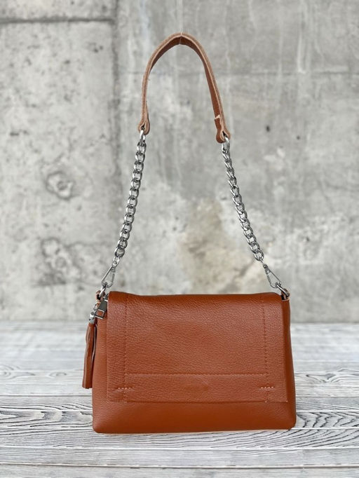 Женская кожаная сумка через плечо 8722-9 Кэмл - Sergio valentini фото 3