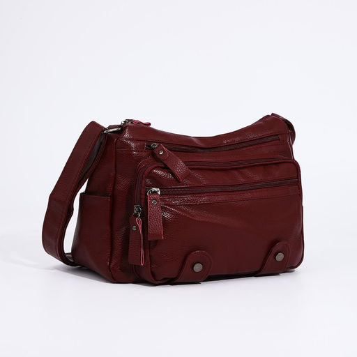 Сумка-мешок на молнии, цвет тёмно-красный - Simaland фото 3