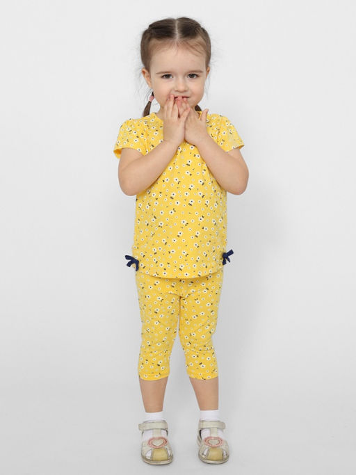 CRB wear/CSBG 63574-30-376 Футболка для девочки,желтый/Ex.Cherubino  фото 2