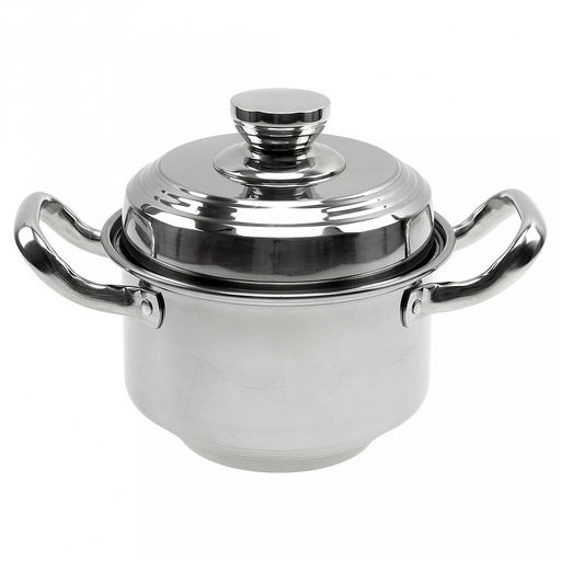 "Сидней" Набор кастрюль из нержавеющей стали 4 штуки: д18см h11см 1,8л; д20см h11,5см 2,4л; д21,5см h12,5см 3,3л; д24см h13,3см 4,2л, s0,80мм, крышки и ручки нержавеющая сталь, без теплораспределительного дна, цветная коробка (Китай)