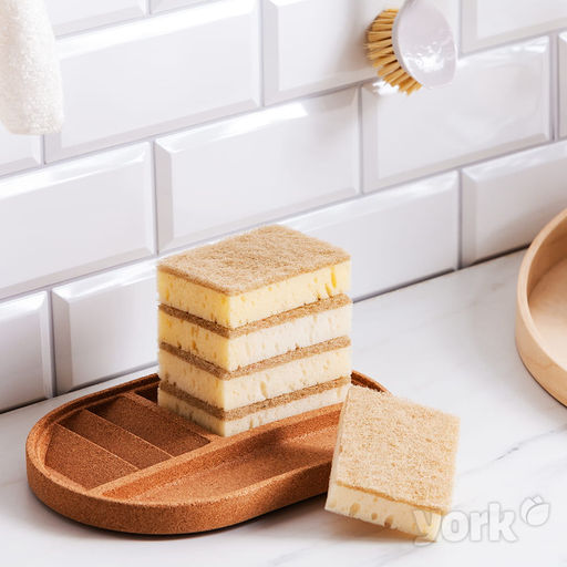 Губка для посуды 2 шт ЭКО Натурал YORK арт.030200 - Полимербыт фото 3