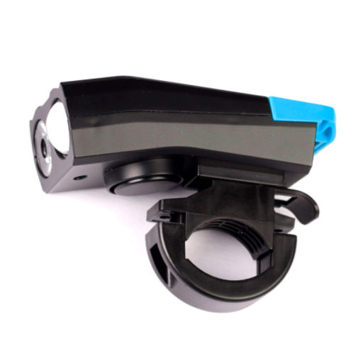 Фонарь передний интеллектуальный COMIRON SMART4 ABS; свет: 2xT6, 800lm; 4000 mAh, USB; ближний/дальний свет, сигнал 120Дб., 5 режимов синий /уп 40/ - Галеонтрейд фото 4