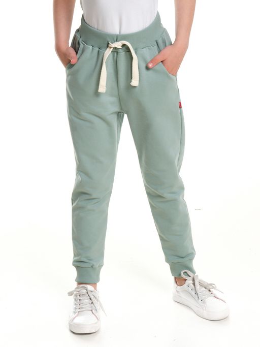 Брюки для девочки на резинке из кашкорсе UD 7517 мокко - Mini maxi фото 7