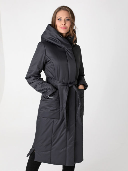 24319 Пальто дем. черный - Dizzyway фото 2