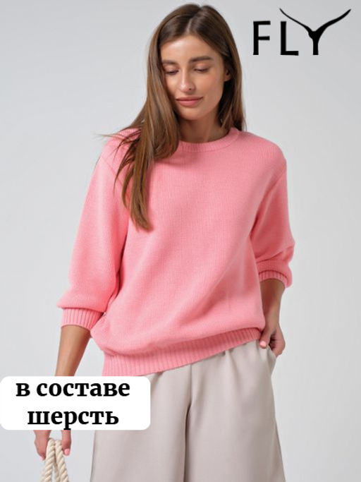 Джемпер вязаный свободный - Fly фото 16