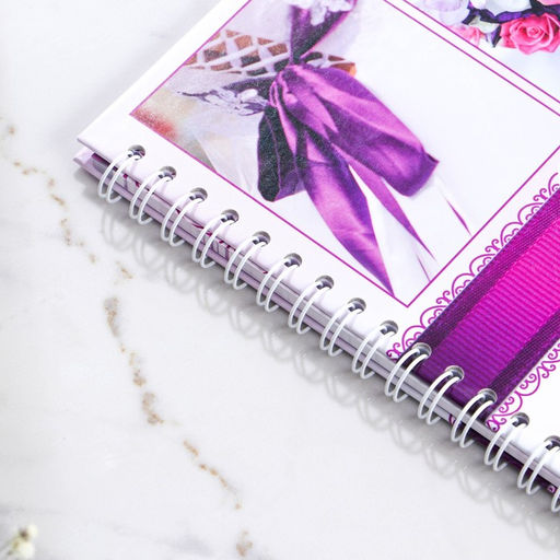 Книга пожеланий Пурпурная свадьба, на пружине - Долго и счастливо фото 4