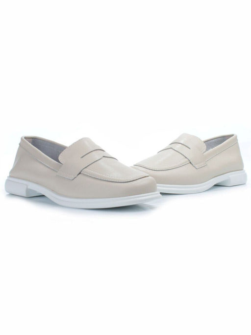 03-PDD191-1 BEIGE Лоферы женские (натуральная кожа)