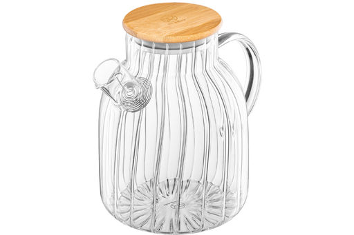 Чайник 1,8 л 20*14*18,5 см Crystal glass с ситом+бамб.крышк.с метал. дном/с силик.уплот, стекло - Elan gallery фото 13