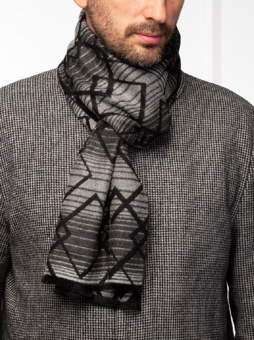 Шарф муж. шелк+виск 30х180 LJG34-608-01 - Labbra фото 4