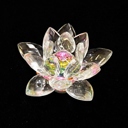 Лотос радужный 3,5см-7см стекло