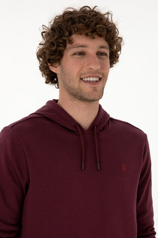 Erkek Bordo Basic Sweatshirt Sepette S_rpriz _ndirim - U.s. polo assn фото 2