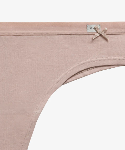 ATLANTIC 3CLP-005 Трусы бразилиана Brazilian - набор 3 шт. темный экрю + бежевый + пудровый  фото 5
