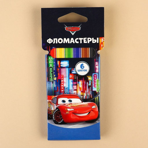 Фломастеры Тачки, 6 цветов, вентилируемый колпачок - Disney фото 5