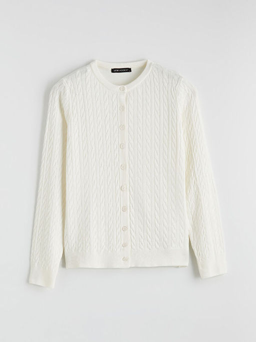 Bisiklet Yaka Kendinden Desenli Kad?n Triko H?rka