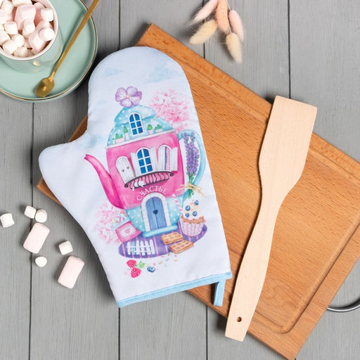 Кухонный набор Любимой мамочке,варежка-прихватка 20х28см, лопатка деревянная - Доляна фото 2