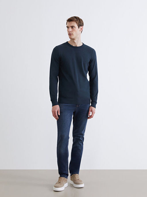 Bisiklet Yaka Basic Erkek Triko Kazak