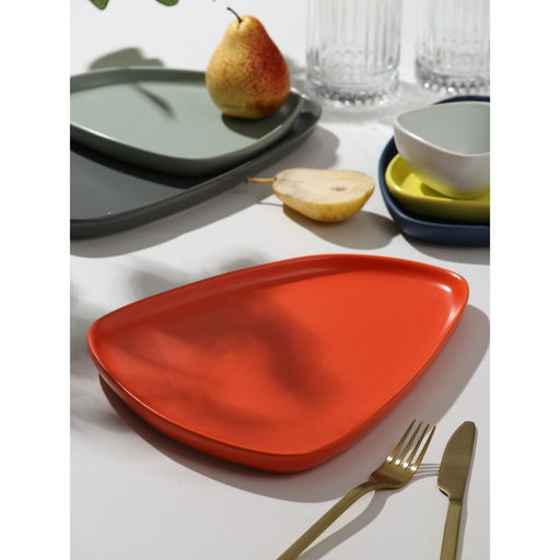 Тарелка для повышения аппетита «Оранжевая», 28×22 см