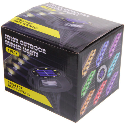 Цена за 4 шт. Фонарь садовый "Streetlight" 12 см, d=11 см, на солнечной батарее, Мультицвет