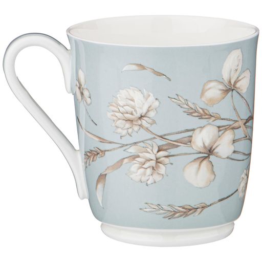 КРУЖКА LEFARD БЕЛЫЙ ЦВЕТОК 320 МЛ ГОЛУБАЯ  фото 3