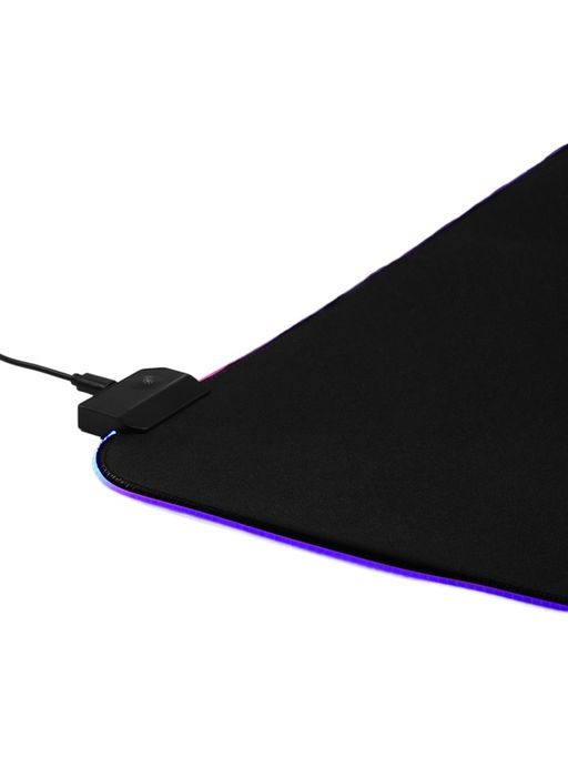 Коврик для компьютерной мыши 30х80х0,3 см, с подсветкой RGB, черный