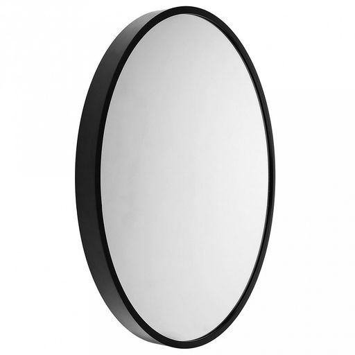 Зеркало настенное, интерьерное д80см, алюминиевая рама ширина 2,7см, цвет - черный (Китай)