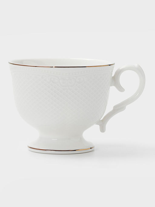 Чайная пара WY Empire, чашка 250 мл, блюдце d=10.4 см, фарфор, белая